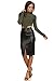 MeshMe Womens Alicia - Faux Leather Front Slit Pencil Skirt