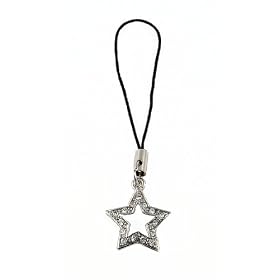 Cell Phone Charm - C10 - Strap Style - Star ~ Clear