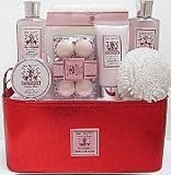 Bain D'esprit Affluiana Bath Collection 10 Piece Gift Tote - Peony in Bloom
