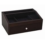 Reed & Barton Jewelry Chests 548MBK JACKSON VALET MAHOGANY/BLACK SUEDE 548MBK JACKSON VALET/JLRY CHEST