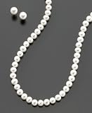 Sterling Silver Freshwater Pearl Necklace and Earring Set