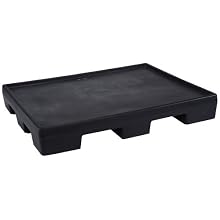 Forte 8001812 Pallet Display Deck, 52" Length x 42" Width x 7" Height, Black