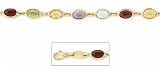 14K Gold And Genuine Semi-Precious Stone Bracelet or Anklet, 5.7mm