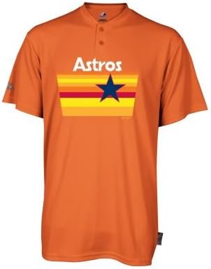 HOUSTON ASTROS MLB Cooperstown Collection Retro "Cool Base" Two-Button Replica Baseball Jersey ADULT MEDIUM