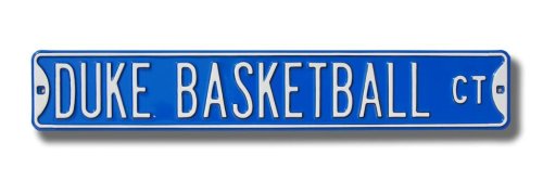 DUKE BLUE DEVILS DUKE BASKETBALL CT AUTHENTIC METAL STREET SIGN (6 X 36)
