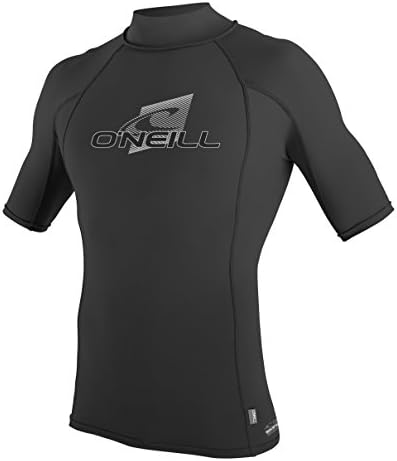 O'Neill Wetsuits Men's Skins Short Sleeve Turtleneck, Black, Large