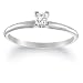 14k White Gold Princess Cut Solitaire Diamond Engagement Ring (1/4 ct, H-I Color, SI2-I1 Clarity), Size 7