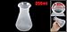 uxcell 250ml Clear Plastic Laboratory Chemical Conical Flask Storage Bottle
