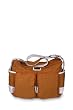 Baby Kaed City Mom Diaper Bag - Burnt Orange & White Faux Leather