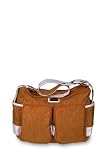 Baby Kaed City Mom Diaper Bag - Burnt Orange & White Faux Leather