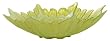 Colorful Recycled Art Glass Large Banana Yellow Splash Bowl 15"D, 3.75"H