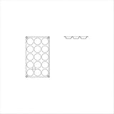 Tartlet Non-Stick Silicone Mold Size: Dia 2" x H 1/2"