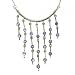 Tanzanite & Diamond Drop Necklace Dangling in 14K White Gold