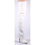 SEDUCE 3010 5 Thigh Boot, White Patent-Size 10