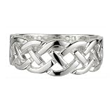 Sterling Silver Celtic Weave Ring - Made in Ireland