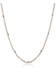 14k Pink Gold Diamond Cut Bead Chain Necklace
