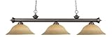Z-Lite 100703OB-GM16 56-Inch 3-Light Billiard / Island Fixture with Golden Glass Shades