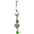 Handcrafted Celtic Heart Belly Ring Made with SWAROVSKI ELEMENTS