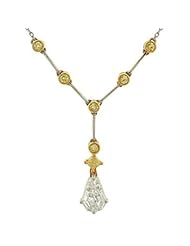 Kite shape and Fancy Yellow Diamond Pendant 1.43cttw