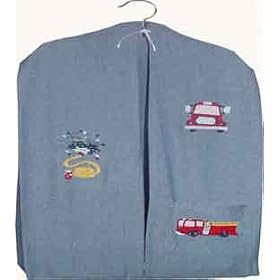 ZB Applique I Theme Childrens bedding Little Red Fire Truck Diaper Stacker Standard