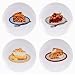 Gift Set of 4 Fruit Pie Dessert Plates, 8.5 Inches, Peach, Apple, Cherry, Lemon