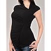 A Pea in the Pod Collection: Bailey 44 Short Sleeve Cowl Neck Ruched Maternity T Shirt