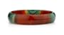 Orange & Green Dyed Agate Bangle Bracelet