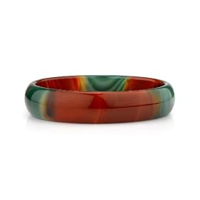 Orange and Green Dyed Agate Bangle Bracelet by Amazon.com Collection