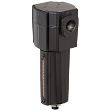 Dixon F74G-4A-MB Norgren Series Semi Automatic Drain Airline Filter with Sight Glass, Metal Bowl, 1/2" Size, 250 PSI, 1/2" Port Size, 140 SCFM, 40 Micron