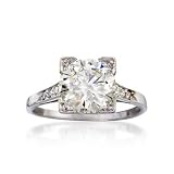 C.1970 Vintage 2.40ct Diamond Ring, .10ct t.w. Diamonds. Size 6.25