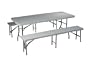 3 Piece Folding Table and Bench Set