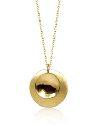 Alex Woo "Lucia" 14k Yellow Gold Small Disc Pendant Necklace, 16"