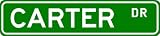 CARTER Street Name Sign ~ Personalized Family Lastname Sign ~ Gameroom, Basement, Garage Sign