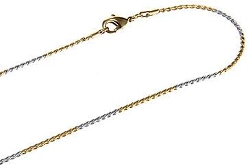 BST Fashion Golden Silver Two-tone Alloy Chain Necklace