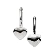 14K White Gold Children's Heart Earrings