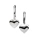 14K White Gold Children's Heart Earrings