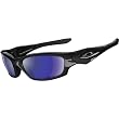 Oakley Straight Jacket Men's Asian Fit Polarized Fishing Specific Designer Sunglasses/Eyewear w/ Free B&F Heart Sticker Bundle - Polished Black/Deep Blue Iridium