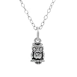 Sterling Silver Children's Owl Necklace