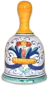 Italian Ceramic Christmas Bell - Deruta Ricco