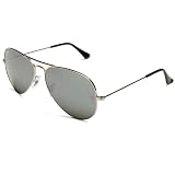 Ray-Ban RB3025 Aviator Sunglasses,Silver Frame/Silver Mirror Lens,58 mm