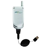Retractable USB Cable for the Motorola V150 with Power Hot Sync and Charge capabilities - Gomadic Brand w/ TipExchange Technology