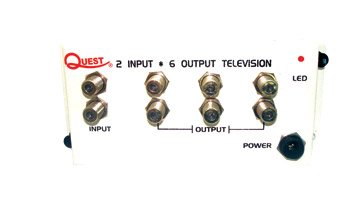 2 INPUT 6 OUTPUT CATV SPLITTER