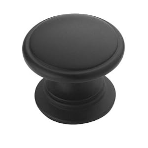 Amerock #BP53012-FB 1-1 4FLT Black Traditional Knob by 
