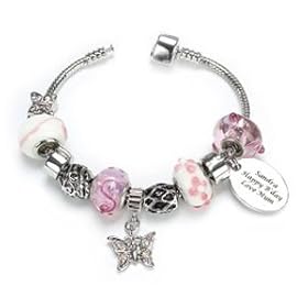 (21cm) Personalised Sweet Pink Charm Bracelet