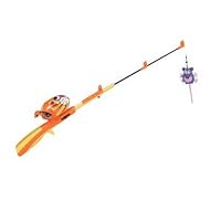 Fat Cat Catfisher Fishing Rod and Reel with 2 Catnip Lures by Bamboo Pet Products