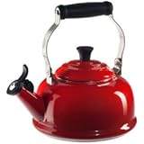 Le Creuset Enamel-on-Steel Whistling 1-4/5-Quart Teakettle, Cherry
