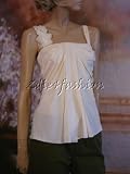 Prada - $1730 New PRADA Ivory Rosette Pleated Silk Drape Top 42 / 8