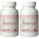 Breast Actives Breast Enhancement by Breast Gain Plus 2 ~ 60 Tablet Bottles