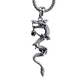 Chinese Dragon Pendant Gothic Jewelry for Guys Fashion Men