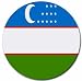 Uzbekistan Flag Round Mouse Pad